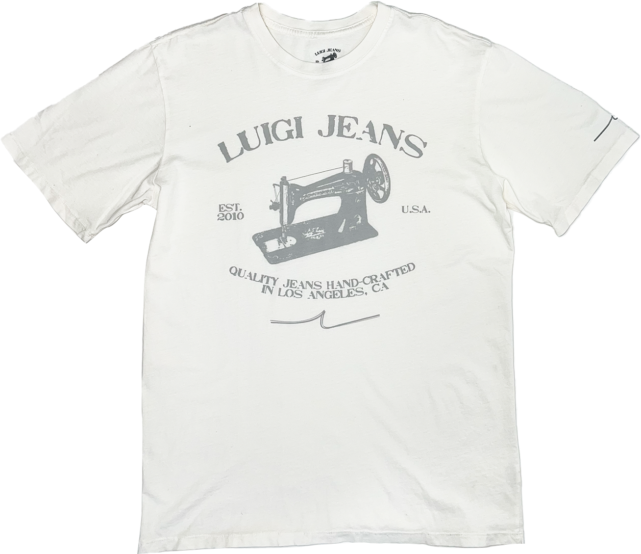 Sewing Machine Logo Tee – LuigiJeansUSA